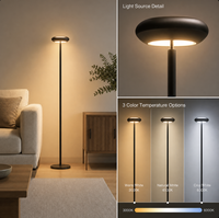 Lámpara de Pie Inteligente RGBWW con Control Inteligente, 1500LM, Regulable en Tres Zonas, con App WiFi Matter para Juegos y Sala de Estar