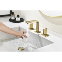 Robinet de baignoire autoportant en laiton, finition or brossé noir de luxe, standard hôtelier, vente chaude