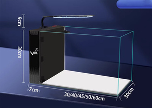 Nouvel <span class=keywords><strong>aquarium</strong></span> compact pour salon avec filtre latéral, verre ultra-transparent et système de circulation automatique - Product Image 2