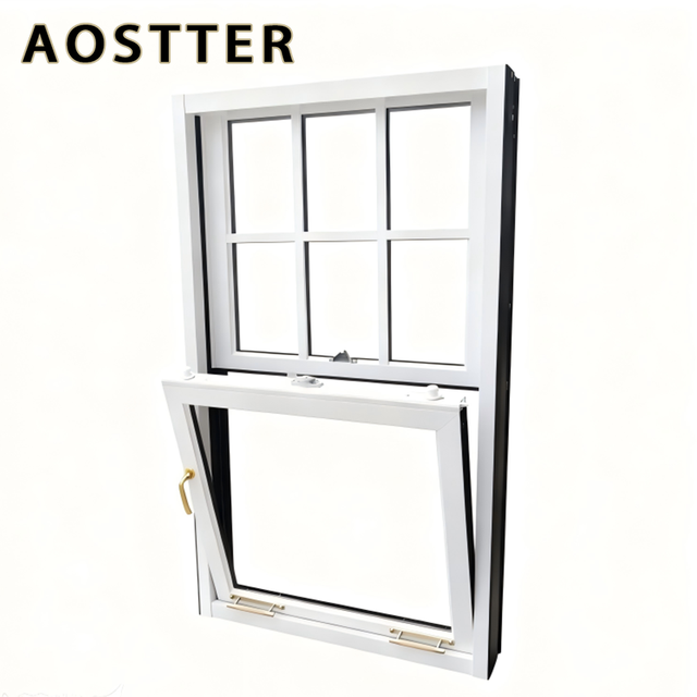 AOSTTER Space Saving Vinyl Vertical Sliding Window with Double Glazed IGU and Simple Installation for Apartment Estate