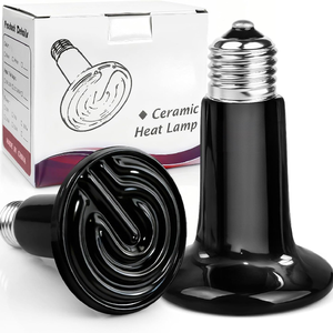 Lampe chauffante en céramique pour reptiles, lumière chauffante pour cage pour lézards, tortues, oiseaux et petits animaux - Product Image 2