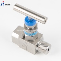 Vannes à pointeau de contrôle de débit en acier inoxydable 6000psi Vanne d'angle à aiguille haute pression à extrémité filetée 1/2NPT