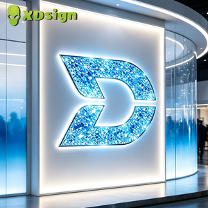 Enseigne publicitaire personnalisée, lettres en relief LED scintillantes, acier inoxydable, enseigne 3D, certifiée IP67 CE - Product Image 2