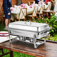 Ensemble de chauffe-plats en acier inoxydable OEM pour hôtels et restaurants pour services de traiteur et de traiteur