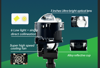 Projecteur Bi-LED XC011 78W 3 pouces, lentille de phare, 6 cœurs, faisceau laser direct, feux de croisement et de route, lampe universelle de rétrofit automobile