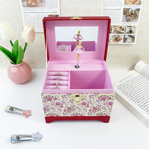 Boîte à <span class=keywords><strong>musique</strong></span> rotative personnalisée Yiyu Factory Supplier, boîte à bijoux en papier écologique à manivelle avec miroir, <span class=keywords><strong>cadeau</strong></span> pour filles - Product Image 2