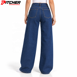OEM womens denim Relaxed fit denim jeans Wide leg jeans Bulk Supplier for US Contemporary Brands Bulk - Product Image 3