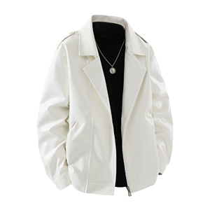 Giacca da Moto in Pelle Goffrata Coccodrillo per <span class=keywords><strong>Uomo</strong></span>, Cappotto Biker con Zip Asimmetrica, Giacca Casual Streetwear in Pelle PU per <span class=keywords><strong>Uomo</strong></span>, 3 Colori - Product Image 3