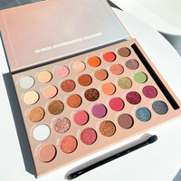 Palette d'ombres à paupières, maquillage en gros, marque privée, 35 couleurs, carnet personnalisé, livre d'ombres à paupières, marque privée