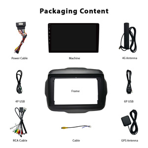 BAIDAYU Radio de Coche con Pantalla Táctil IPS de 9 Pulgadas, GPS Integrado, Cámara de Reversa, Android 13, 1 Año de Garantía, USB para <span class=keywords><strong>Jeep</strong></span> <span class=keywords><strong>Renegade</strong></span> 2016 - Product Image 2