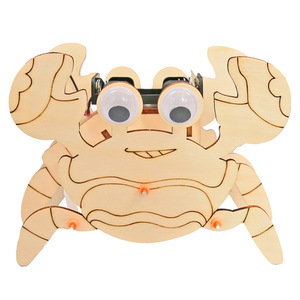 <span class=keywords><strong>Expérience</strong></span> <span class=keywords><strong>scientifique</strong></span> DIY, crabe mécanique bionique, jouets en bois faits à la main pour enfants, science physique, technologie, petite production - Product Image 1
