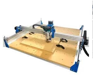 Machine de gravure de routeur en bois CNC Laser parfaite avec tondeuse 710w et Laser 5.5w pour la découpe de bois MDF