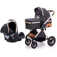 Poussette pliante pour bébé avec siège auto 3 en 1, poussette multifonctionnelle pour enfants, pour nouveau-né