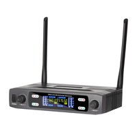Système de microphone sans fil portable professionnel à 2 canaux, cardioïde dynamique, XLR, avec fonction d'annulation du bruit pour la maison