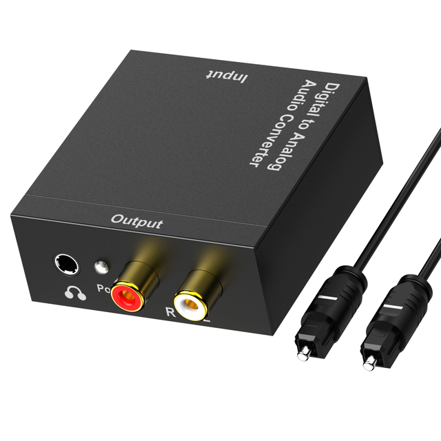 USB Power Cable Optical Fiber Cable Included 3.5 Audio Coaxial Converter Digital to Analog Audio Splitter Converters