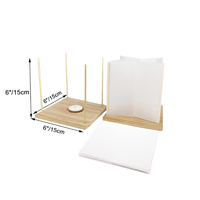 Lanterne à eau avec bougie chauffe-plat LED, décoration d'intérieur, lanternes en papier flottantes avec base en bois imperméable