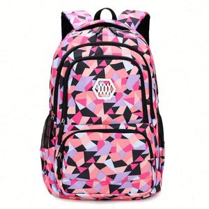Flying Cross-border Three-piece Genuine Leather Camo School Bag Set for Primary Junior High School Girls Cycling Backpack 50-70L - Product Image 1