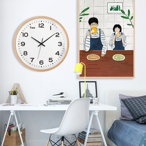 Japanese Style Solid Wood Nordic Style Modern Living Room <strong>Wall</strong> <strong>Clock</strong> Arabic Numerals Mute Second-Sweep Movement <strong>Battery</strong> <strong>Operated</strong> - Product Image 3