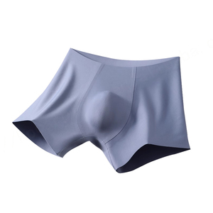 Bóxer de alta calidad para hombre, ropa interior breve, seda helada, nailon sólido, bolsa 3D, comodidad completa sin costuras, Bóxer deportivo transpirable para hombre - Product Image 1