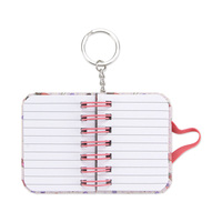 Mini carnet spirale imprimé fruits avec porte-clés et élastique, petit bloc-notes ligné de poche, joli porte-clés, cadeau de papeterie