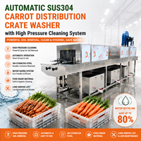 Laveuse et sécheuse automatique de paniers pour boîtes à légumes en plastique et paniers à fruits