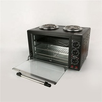 Four Mini-Gril Électrique Multifonctionnel 30L avec 2 Plaques Chauffantes, Idéal pour Pizza, Fruits et Barbecue