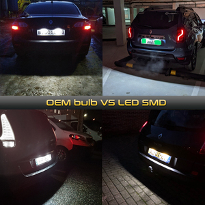 2pcs CANBUS LED Số Giấy phép Tấm Đèn đèn cho Renault espace captur langua Zoe Fluence <span class=keywords><strong>Scenic</strong></span> modus Dacia Khăn lau bụi Logan - Product Image 4