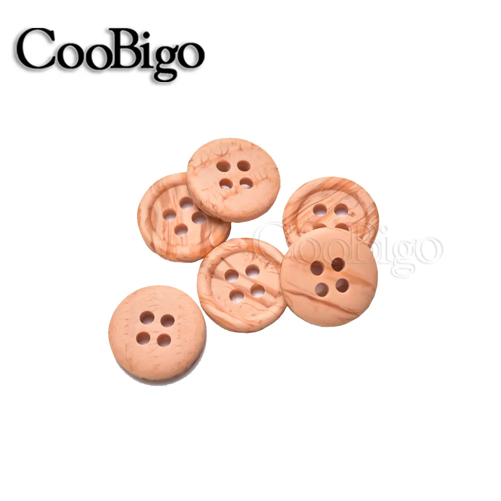 500 Cái/gói Nhựa Buttons Vòng Buttons May Nút Quần Áo Giày Túi Trang Phục Trang Trí Nội Thất DIY Craft Phụ Kiện 4 Lỗ # FLN003-13B