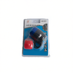 Luce per bicicletta anteriore e posteriore HB8091 con luci rosse e blu per la sicurezza in bicicletta - Product Image 1