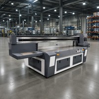 Impresora UV de Formato Grande, Máquina de Impresión UV de Cama Plana 2500x1300mm, Cabezal de Impresión Ricoh G6, Ethernet, para Vidrio, Acrílico, Madera y Señalización