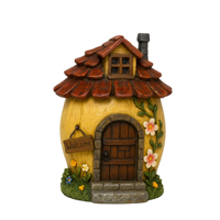 Personnalisable Résine Mini Champignon Maison Halloween Jardin Ornements Décorations Ensemble Dessin Animé Style À La Main Peint À La Main Statuette