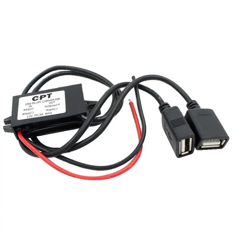 전압 조정기 CPT DC-DC 12V 5V 3A 마이크로 USB 변환기