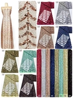 Tissu en dentelle à paillettes en gros avec des paillettes pour robe de soirée de mariage, tissu en dentelle brodée avec des paillettes pour fête de mariage