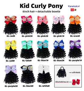 Extensión de pelo para niños Vivian con lazo y cuentas, accesorios de cuentas para el cabello para niños, coleta trenzada para niñas - Product Image 5