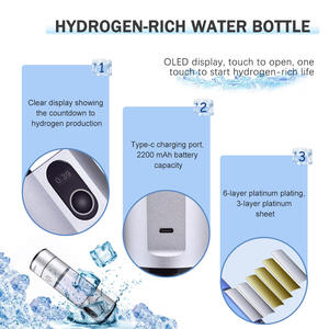 Bouteille d'eau à hydrogène portable 5000 PPB, générateur d'eau riche en hydrogène à haute concentration avec purificateur d'électrolytes - Product Image 5