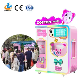 Low Cost Unmanned Operation Quick Production Long Range Control Movable Modern Latest Model Vending Making Candy Floss Machine