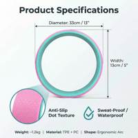Roue de yoga antidérapante en TPE avec noyau intérieur en PC durable, couleur et logo personnalisés, roue de Pilates pour la relaxation musculaire et le remodelage corporel
