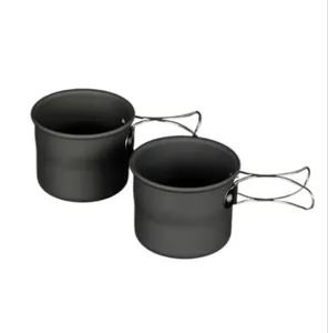 Günstige Anti-Fall minimalist ischen Edelstahl gefalteten Griff Wasser becher Tasse grau Heißwasser Tasse 150ml Aluminium legierung Camping Wasser cu