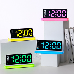 Sveglia Digitale LED al Neon Personalizzata, Orologio <span class=keywords><strong>da</strong></span> Tavolo Intelligente per Casa - Product Image 4