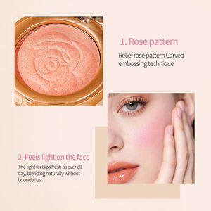 Nouveauté QXQY <span class=keywords><strong>Blush</strong></span> à effet relief floral, maquillage longue tenue, couleur changeante, waterproof, belle couleur - Product Image 5