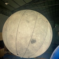 Grand Modèle Gonflable de Lune Publicitaire, Ballon Géant en PVC Étoile et Soleil, Décoration Lumineuse LED, Couleur Personnalisée, Impression UV, Durable