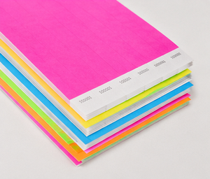Pulseras de Papel Coloridas con Números Impresos, de Un Solo Uso, Casuales - Product Image 6
