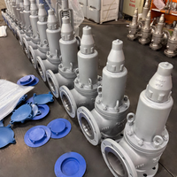 Vanne de sécurité à ressort à bride en acier inoxydable 304 résistante aux hautes températures, contrôle de pression de gaz, prix usine