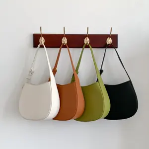 2024 New Wholesale Korean Fashion Handbag Commuting Styled Simple Women Shoulder Bag PU Leather Small Underarm Bag for Women