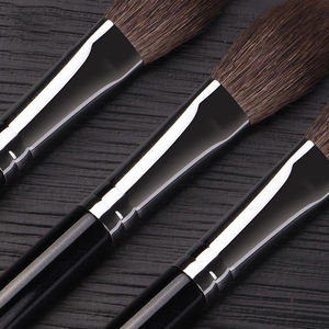 แปรงแต่งหน้าแต่งโลโก้ชุดคอสมิกแปรงขนทองแดงธรรมชาติด้ามจับสีไม้จริง - Product Image 5