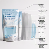Pochette souple personnalisée avec bec verseur pour assouplissant textile, revitalisant lessive, recharge liquide 900ml