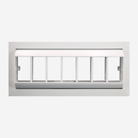 Taille du cou 500*200mm RAL9016 Diffuseur à jet élevé en forme de tambour HVAC en aluminium enduit de poudre blanche avec lames réglables