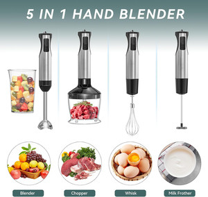 Điện đa chức năng cầm tay máy xay sinh tố 800W 5 + tốc độ mạnh mẽ lưỡi thép không gỉ 800L nhựa container hộ gia đình - Product Image 3