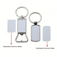 Porte-clés ouvre-bouteille en métal gravé au laser personnalisé JW898, impression double face, LOGO vierge, transfert thermique par sublimation