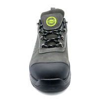 Chaussures de sécurité MaxiTough Low Cut Injection Green, résistantes aux chocs, avec embout en fibre de verre, tige en cuir nubuck, anti-huile, antidérapantes, durables